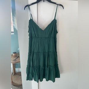 Boutique babydoll dress. Worn once. Jade green. Size L.